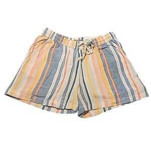 Natural Reflections Shorts Womens Sz XS Pastel Stripe Cotton NWT‎ Drawstring